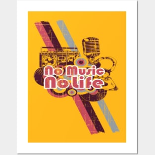 NO MUSIC NO LIFE T SHIRT Posters and Art